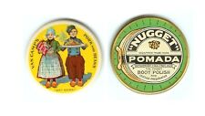 Compact Advertising Mirrors 1910 1930 Antique Van Camp's Beans Nugget Pomade picture