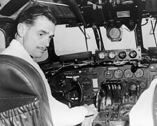 AVIATOR HOWARD HUGHES IN COCKPIT 8x10 GLOSSY PHOTO PRINT picture