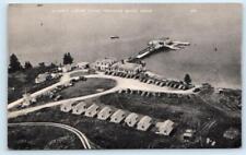 PEMAQUID BEACH, Maine ME ~ Aerial View GILBERT'S LOBSTER POUND c1940s Postcard picture