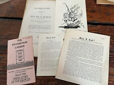 1910’s Temperance Pamphlets - Lot #4 picture