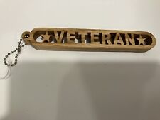 “Veteran” Wooden Key Chain 5.5” Handmade Brand New picture
