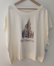 Walt Disney World 50th Anniversary Castle Crop Top T-shirt Womens Sz 2X NWT Boxy picture