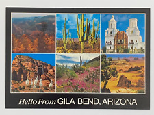 Hello From Gila Bend Scenes of Arizona Multiview Postcard Unposted picture