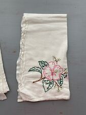 3 Hand Embroidered Floral dish towels picture