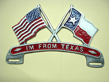 LICENSE PLATE TOPPER,  TEXAS LONE STAR STATE I'M FROM TEXAS picture