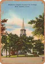 Metal Sign - Connecticut Postcard - Harkness Chapel, Connecticut college, New L picture