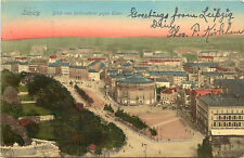 Vintage Postcard Overview of Town Leipzig Saxony, Germany. picture