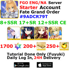 [ENG/NA][INST] FGO / Fate Grand Order Starter Account 8+SSR 200+Tix 1740+SQ #9AD picture
