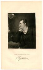 BYRON LORD GEORGE GORDON, English Romantic Poet/Don Juan, 1829 Engraving 9501 picture