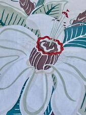 Island Life Hawaiian Art Deco Subtle Colors Barkcloth Era Vintage Fabric PILLOWS picture