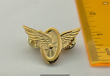 Police, Law Enforcement,Wheel Winged  PIN Motorcycle Patrol gold finish picture