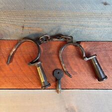 Vinatge Handcuffs' Property Of Alcatraz Adjustable Handcuffs Iron Key lot of 10 picture