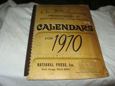 Vintage National Press Inc Calendars For 1970 Salesman Sample Oversized Book picture