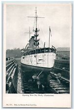 c1905's Opening New Dry Dock Charleston MA Boston Maryland Ship Postcard picture