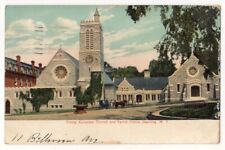 Ossining New York c1908 Trinity Episcopal Church, Parish House, horse carriage picture