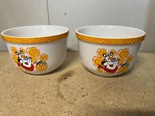 Vintage 2002 KELLOGG Tony The Tiger Cereal Soup Bowl Set Of 2 picture