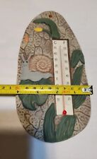 Vtg Snail  Plant Hanging Outdoor  Ceramic  Thermometer . R1 picture
