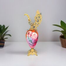 Vintage French hand painted porcelain floral Ewer picture