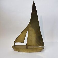 Brass Sailboat Sailing Boat Nautical Maritime Vintage picture