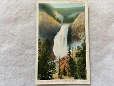 1929 - Great Fall of the Yellowstone, Yellowstone Park Vintage Postcard picture
