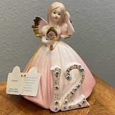 Vintage Josef Originals Birthday Angel Porcelain Figurine 12 Years Old 1980s picture