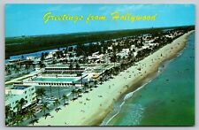 Greetings from Hollywood-by-the-Sea,FL Broward County Florida Chrome Postcard picture