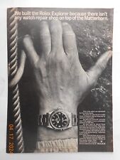 1966 Rolex Explorer Chronometer Watch Matterhorn Swedish Photo Original Print Ad picture