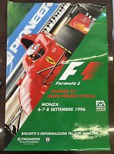 1996 Pioneer Formula One Italian Monza Grand Prix Original Poster picture