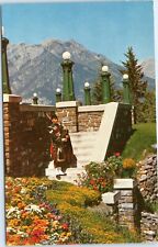 Banff Springs Hotel and Royal Canadian Mounted Police, Alberta Canada postcard picture