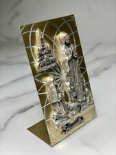 Vintage Virgen De Lourdes Resin Religious Made in Italy picture