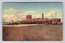 Albuquerque NM-New Mexico, Administration, Municipal Airport, Vintage Postcard picture
