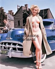 1951 SEXY MARILYN MONROE BIKINI SWIMSUIT BY PONTIAC CAR 8X10 COLOR PHOTO PINUP picture