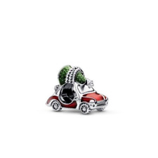 New Pandora Festive Car & Christmas Tree Charm Bead w/pouch picture