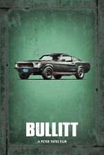 Bullitt Robert Vaughn Mustang 8x12 Rustic Vintage Style Tin Sign Metal Poster picture