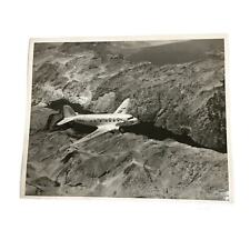Photo TWA Press 8x10 B&W TRANSCONTINENTAL plane flying over mountains picture