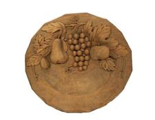 HHD Vintage Rustic wooden wood carved fruit plate wall decor 12
