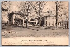 Postcard Memorial Hospital Worcester Massachusetts Black White Medical Center PM picture