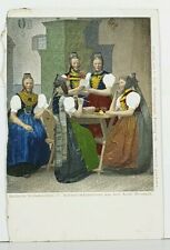 Baden Folk Costumes, Women From City of Neustadt c1899 Postcard J13 picture