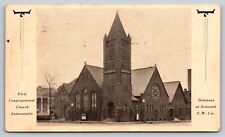 Postcard Indiana Indianapolis First Congregational Church 9D picture