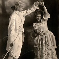 c1910s 1700 Fashion RPPC Man Woman Opera Theatre Dance Costume Actors Photo A174 picture