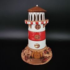 Vtg Maribor Kunstgewerbe Hand Made Lithuanian Clay 3pc Pottery LightHouse Rare picture