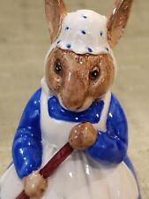 Vintage Royal Doulton Mrs. Bunnykins Clean Sweep Figurine, Made In England, 1972 picture