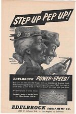 EDELBROCK Vintage Magazine Ad Step Up Pep Up Hot Rod 1950s picture