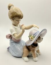 Lladro An Elegant Touch Girl And Dog Porcelain Figurine #6862 *Please Read* picture