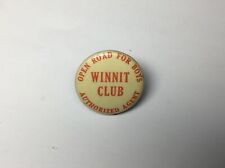 Vintage 1930s Winnit Club Authorized Agent Pinback  picture