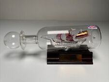 VTG Mayflower Glass Mayflower Small Glass Ship in a Bottle Hand Made in UK 🇬🇧 picture