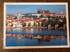 Postcard: Prague Castle, Vltava River, Czech - photochrome picture