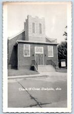 Shadyside Ohio OH Postcard RPPC Photo Church Of Christ c1905 Unposted Antique picture