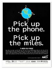 MCI Communications Airline Bonus Miles Vintage 1997 Full-Page Print Magazine Ad picture
