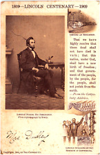 Postcard Abraham Lincoln 1909 Centenary Multi View picture